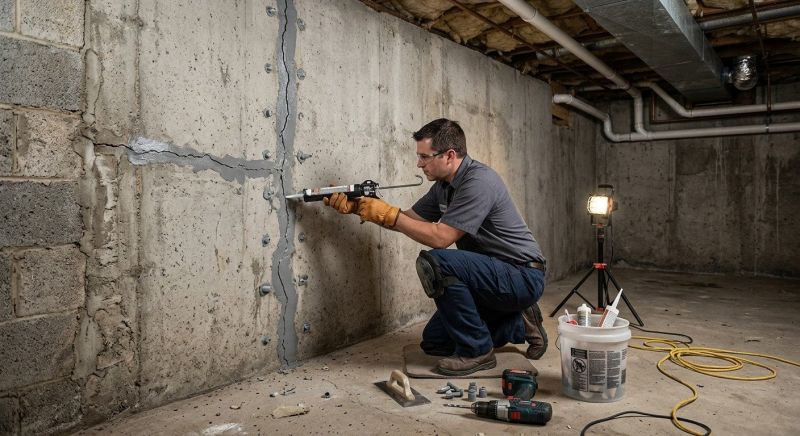 Basement Crack Repair in Bellingham, WA