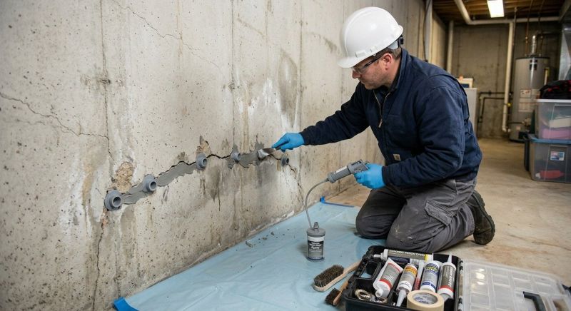 Basement Crack Repair in Bellingham, WA