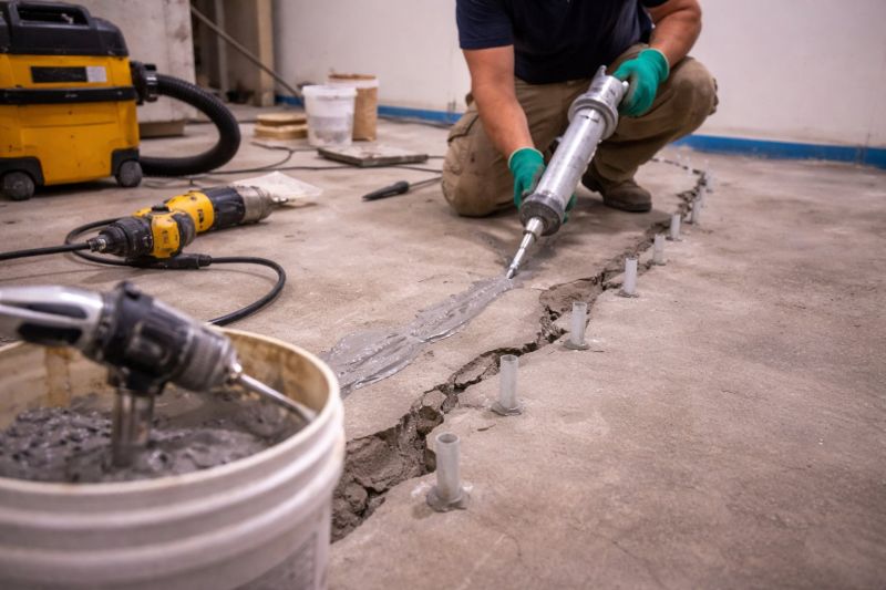 Cracked Basement Floor Repair in Bellingham, WA