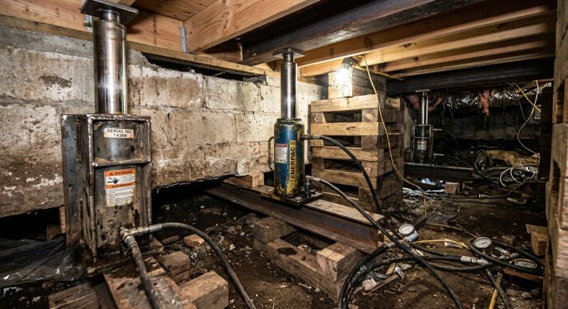 Foundation Jacking in Eastsound, WA