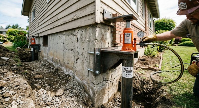 Foundation Lifting in Eastsound, WA