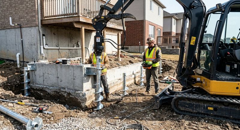 Helical Piers Installation in Bellingham, WA