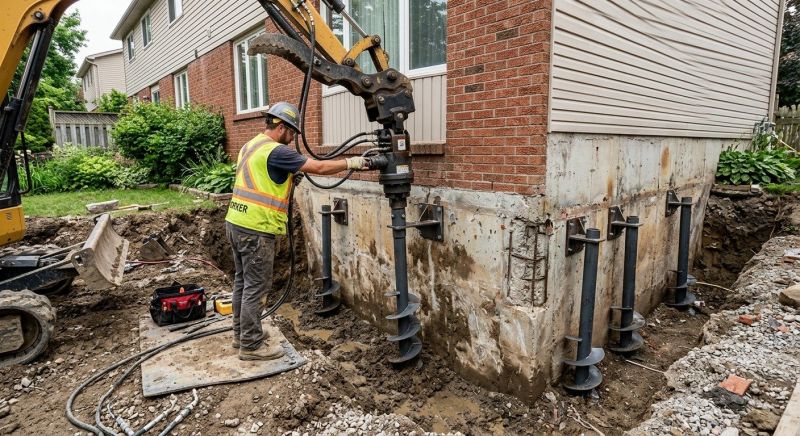 Helical Pile Installation in Bellingham, WA