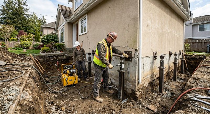 Sinking Foundation Repair in Blaine, WA